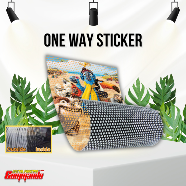 One Way Sticker Custom untuk Kaca Mobil
