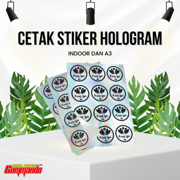 Cetak Stiker Hologram Custom - Label Segel & Merchandise Efek Pelangi